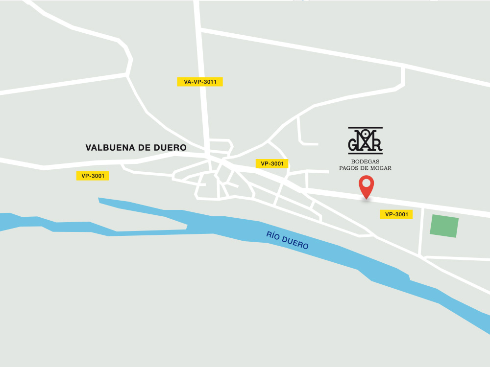 Map of Valbuena de Duero